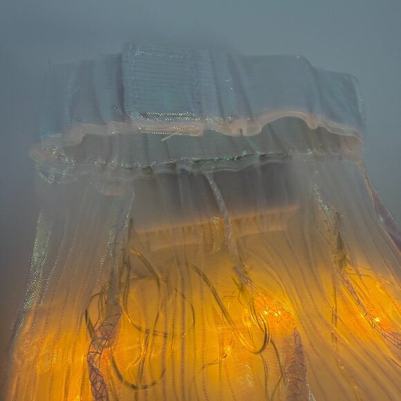 LED Light Up Iridescent Sheer Wings Cape Costume - Picture 7 of 10